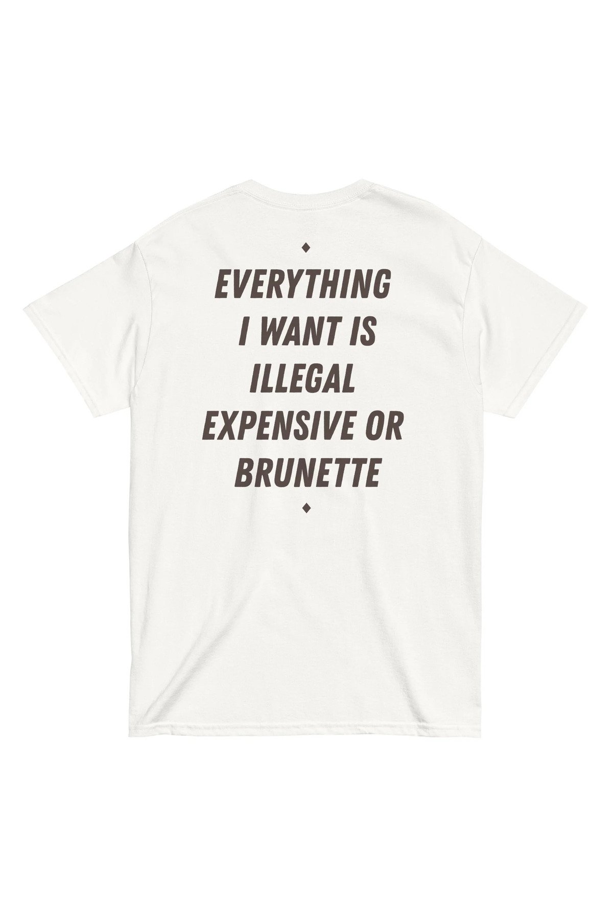 1_org_zoom-5.jpg EVERYTHING I WANT IS ILLEGAL EXPENSIVE OR BRUNETTE %100 Pamuk Bisiklet Yaka Tişört - Image 1